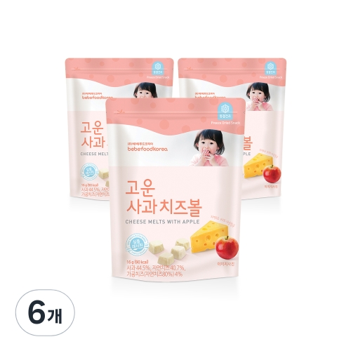 베베푸드 고운 치즈볼 16g (6개)_이미지