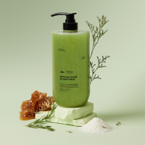 바스파 바쓰 솔트 스크럽 에이씨 바디워시 퓨어 리프 1000ml (1개)_이미지
