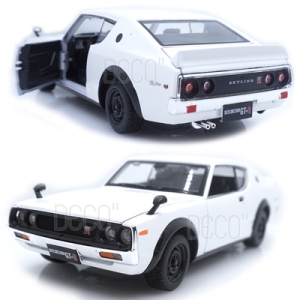 마이스토 124 1973 닛산 스카이라인 2000GT R 화이트 미니카 다이캐스트_이미지