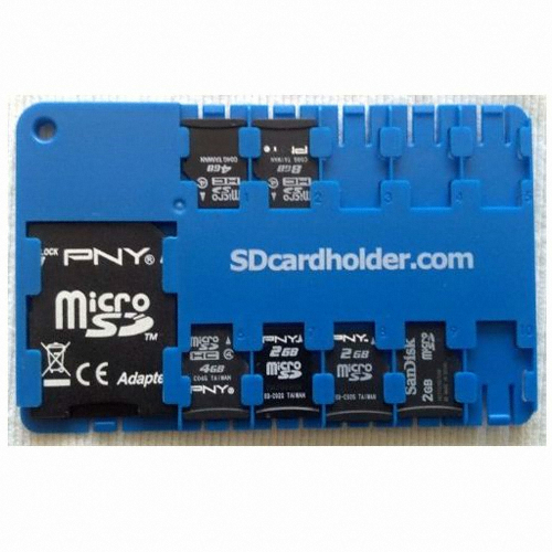 SDcardHolder MicroSD/SD 카드 홀더 Blue (해외구매, 3개)_이미지