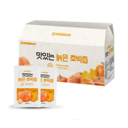 참앤들황토농원 맛있는 늙은 호박즙 90ml 30포 (1개)_이미지