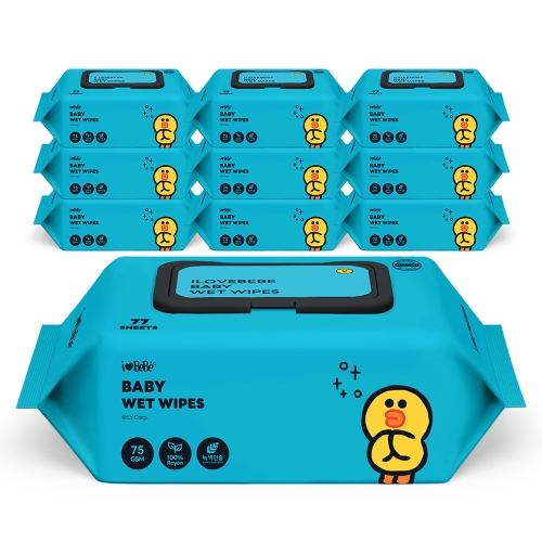 아이러브베베 라인프렌즈 샐리 물티슈 캡형 77매