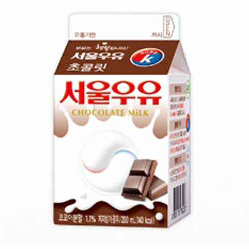 서울우유 초코 우유 200ml (1개)_이미지