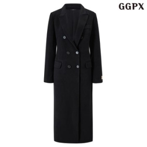 모던 울 블렌드 카라 더블버튼 롱 코트 GPDJH008D_이미지