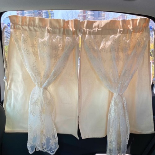 오토크루 이중 레이스 햇빛가리개 커튼 - 커튼형 벚꽃 AC-S04