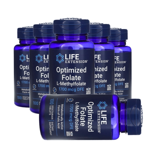 라이프익스텐션 최적화 엽산 1700mcg 30캡슐 (6개)