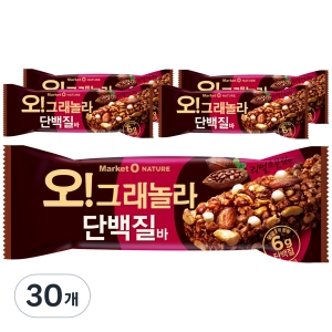 오리온 마켓오 오 그래놀라 단백질바 리얼초콜릿맛 40g이미지입니다. 누르면 해당 게시물로 새창이동합니다.
