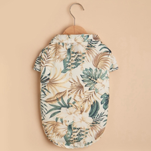 [불명] 1+1 하와이 스타일 강아지옷 셔츠 플라워 (S)_이미지