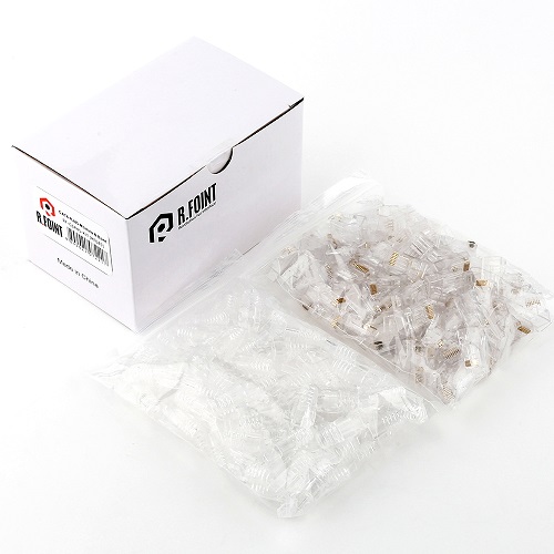 한창인포텍 알포인트 RF-C6RJ45-KIT CAT.6 RJ-45 커넥터 + LOCK BOOT 세트 (100개)_이미지
