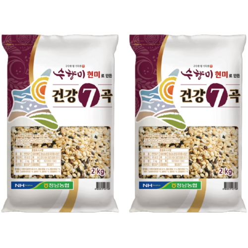 초록숟가락 수향미 현미로 만든 건강7곡 2kg (2개)