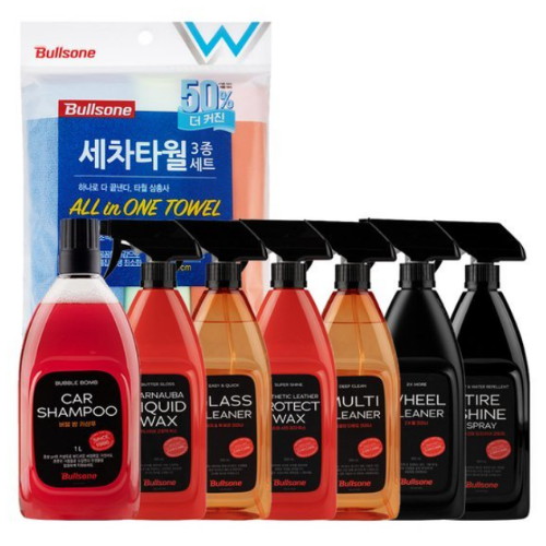 불스원  세차용품 7종 세트 + 세차타월 3종 세트