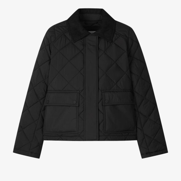 DKNY 크롭 퀼팅 점퍼 블랙 DW2G1PJM072JBK_이미지