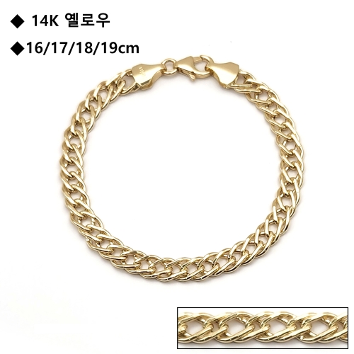 로이드 이태리 골드 할로우 14K 팔찌 LWB24040G_이미지