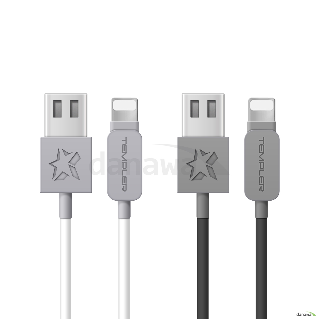 지스타코리아 TEMPLER 라이트닝 8핀 데이터 케이블 (TEM-D19-150, 1.5m)