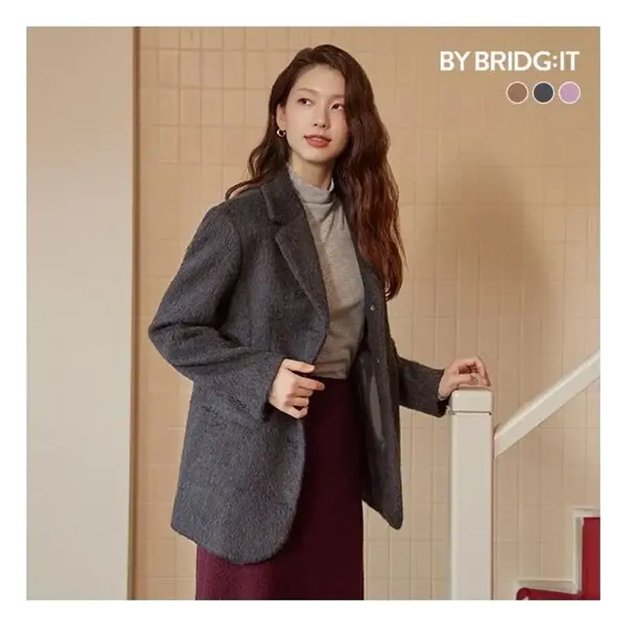 런칭가 알파카 울 블렌디드 코트 1149055