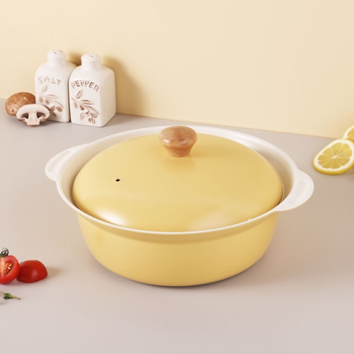 남양키친플라워 쿠킨 꼬꼬 경량 뚝배기 (24cm)_이미지