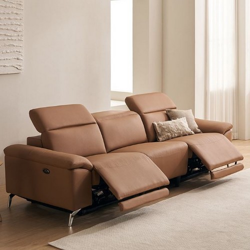 삼익가구 메이든 헤드틸팅 가죽 리클라이너 4인용_이미지