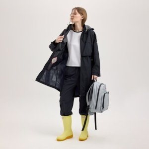 WOMEN 트래블 윈드브레이커 파카 블랙 HCW0006AJZBLK