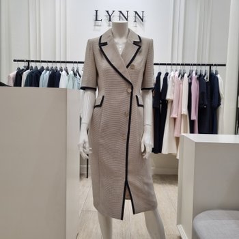 린(LYNN) 반팔 마리즈 배색 원피스 LGOPNF9500_이미지