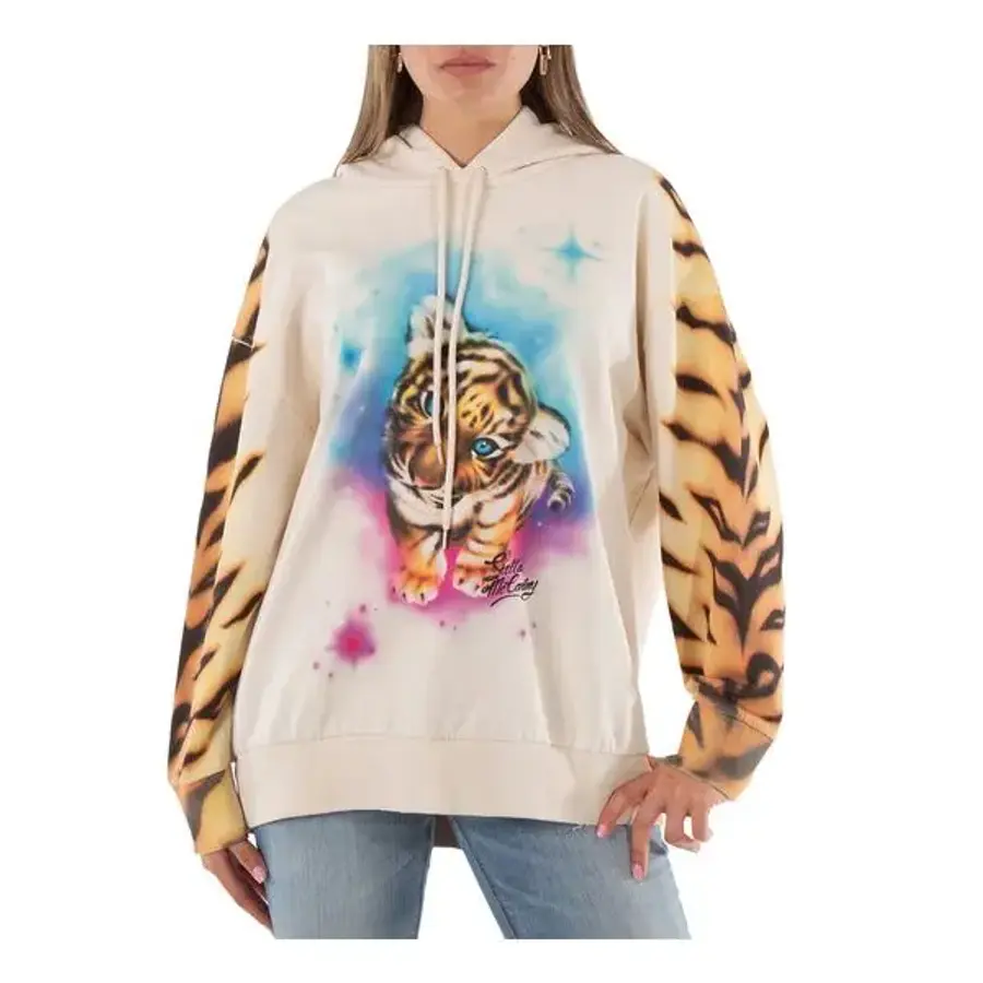 스텔라매카트니 우먼 레이디 매그놀리아 타이거 프린트 코튼 후디 Brand Size 40 US 6 515813 SPW41-9012