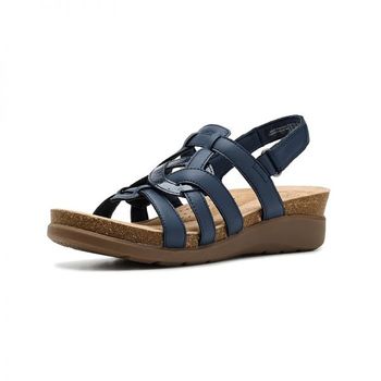 우먼 칼렌 그레이시 네이비 콤비 코티드 레더 11329439