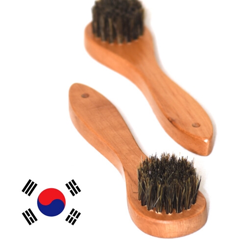 한국산 구두약 솔 본 손잡이 구두솔 슈크림 브러쉬  6931812