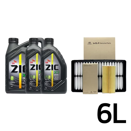 SK엔무브 지크 제로 X7 0W30 6L + 보쉬필터 현대 그랜저HG 3.0 가솔린