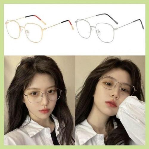 유니크 무테 메탈안경 회사원 여자 커플안경 인싸 WFIL2CI_이미지