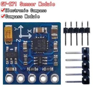 아두이노 GY-271 IIC 보드용 자력계 센서 모듈 QMC5883L 3-3 트리플 축 자기장 나침반_이미지