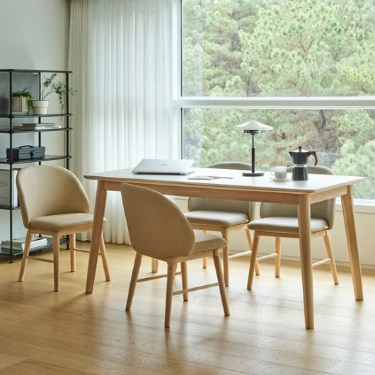 한샘 도노 내추럴 세라믹 식탁 1600 (컴피의자4개)_이미지