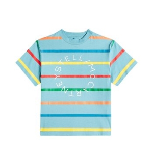 스텔라매카트니 주니어 스트라이프 코튼 저지 티셔츠 P00893548