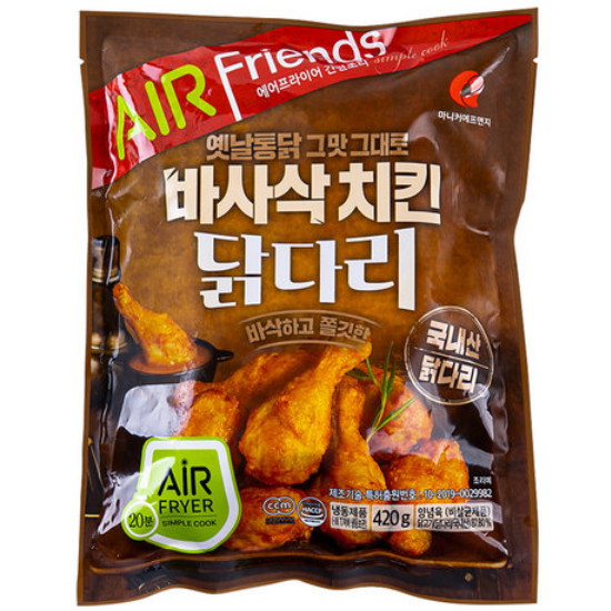 마니커 바사삭 치킨 닭다리 420g (4개)_이미지