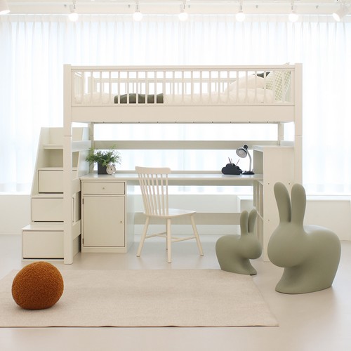 나누다가구 앤디 책상+책장 하이벙커 침대 SS