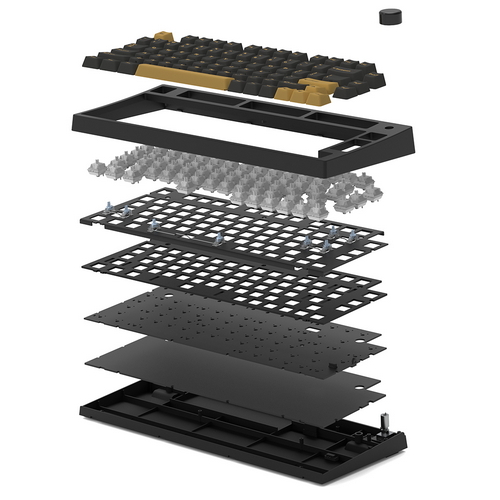 Keydous NJ80-AP 유무선 핫스왑 풀윤활 기계식 차콜블랙 (Strawberry Icecream Pro)_이미지