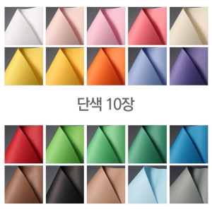 삼원특수지 종이 칼라색지 색지 색상지 120g 4절 단색 10장