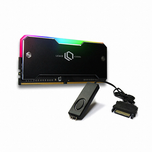 LEADCOOL RH-1 ARGB 메모리 방열판 블랙 KIT (컨트롤러/1팩)