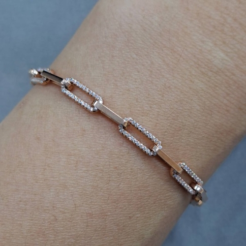 [불명] 핑크골드 패션팔찌 14k 8.2g DS-T112_이미지