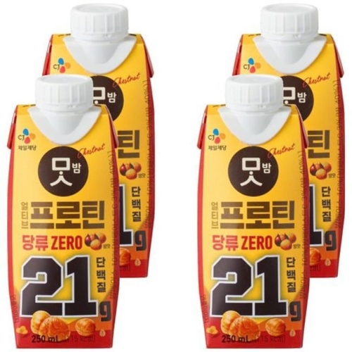 CJ제일제당 얼티브 프로틴 단백질 밤맛 250ml (4개)