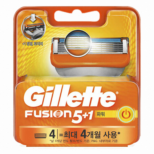 질레트 퓨전 파워 면도날 (4개)_이미지