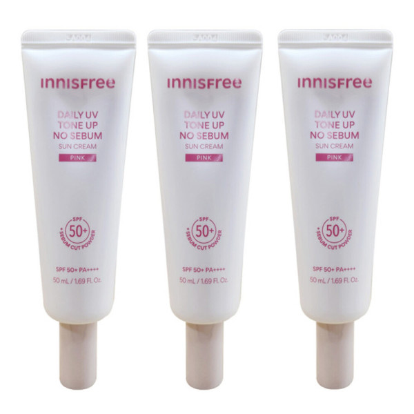 아모레퍼시픽 이니스프리 데일리 유브이 톤업 노세범 선크림 50ml (3개)