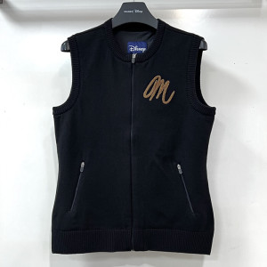 디즈니골프 라운드넥 풀집업 방풍 니트 조끼 DO3LKV004_이미지
