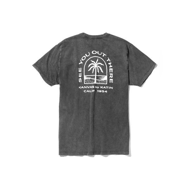 케이튼 KATIN 페세지 반팔 티셔츠 블랙 샌드 워시 1966848_이미지