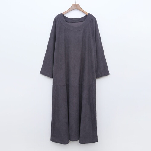 아이우먼 골덴A라인라운드원피스 GRQ019M310 빅사이즈_이미지