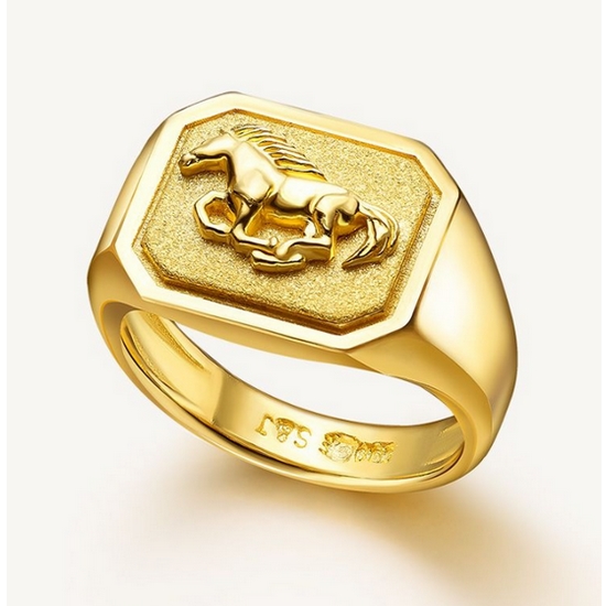 수앤진골드 말 스퀘어 시그넷 반지 11.25g_이미지