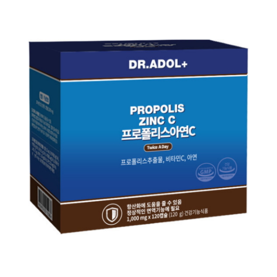 닥터아돌 프로폴리스 아연C 1000mg 120캡슐 (1개)