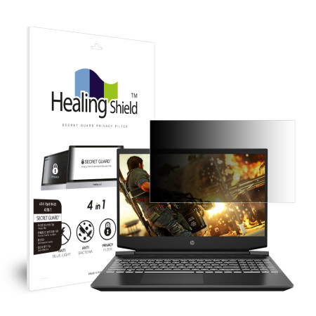 폰트리 힐링쉴드 HP 파빌리온 게이밍 15-ec1057AX 항균 블루라이트차단 양면 정보보안기_이미지