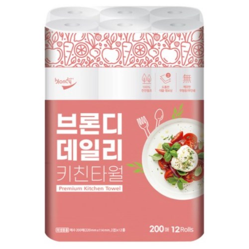 데일리 키친타월 200매 (12입)