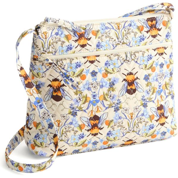 베라 브래들리 프리미엄 코튼 오리지널 지퍼 힙스터 크로스바디 백 비 가든 SSPHHWJG 670019_이미지