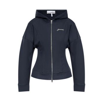 가니 GANNI BLUE FLEECE ZIP HOODIE T4029 683 블루 플리스 집 후디 2281757_이미지