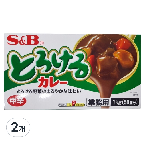 S&B 토로케루카레 매운맛 1kg (2개)_이미지